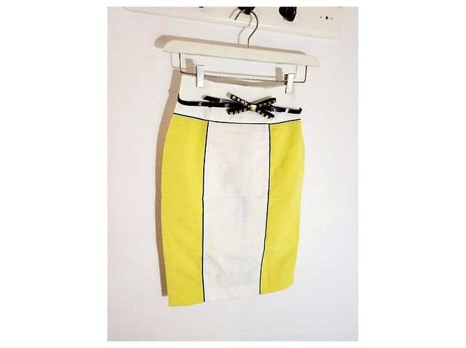 Falda de algodón con estampado Roberto Cavalli Amarilla Amarillo - vista 2