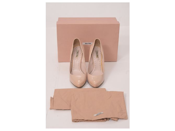 Escarpins Miu Miu en cuir nu - vue 14
