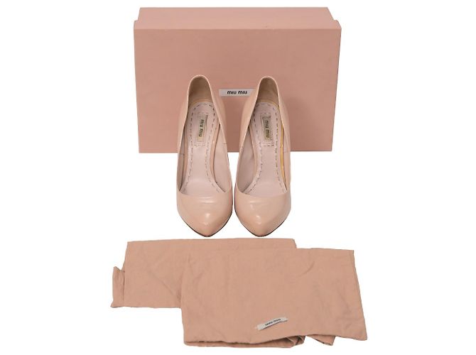 Escarpins Miu Miu en cuir nu - vue 7