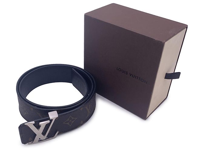 Louis Vuitton Monogram Canvas LV Silver Buckle Reversible Belt 80/32 Brown - view 2
