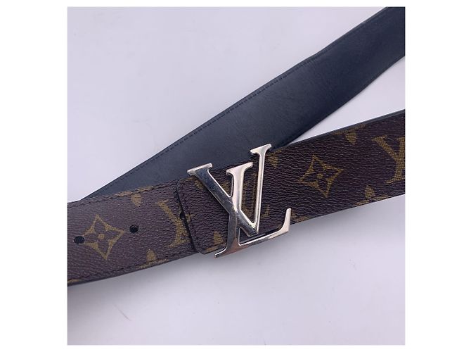 Louis Vuitton Monogram Canvas LV Silver Buckle Reversible Belt 80/32 Brown - view 4