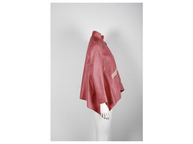 Hermès Hermes Asymmetric Jacket in Pink Leather - view 7