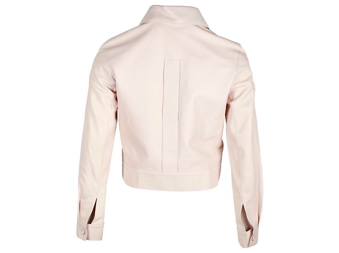 Hermès Hermes-Jacke aus pastellrosa Leder Pink - Ansicht 3