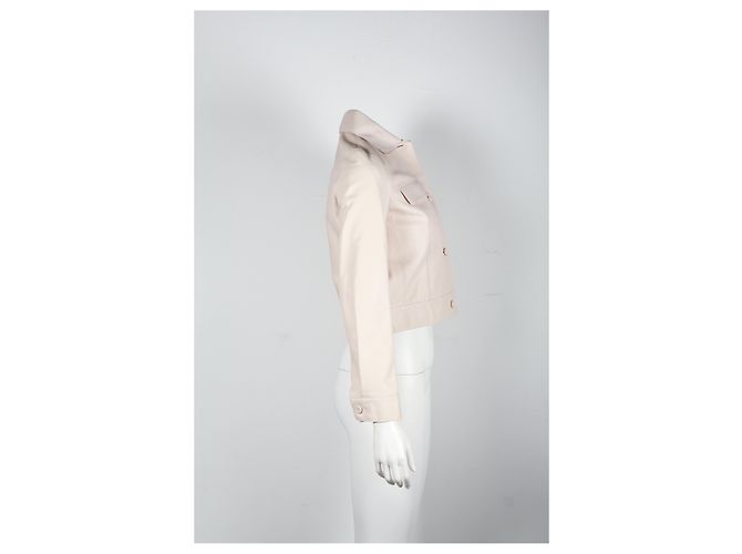 Hermès Hermes-Jacke aus pastellrosa Leder Pink - Ansicht 7