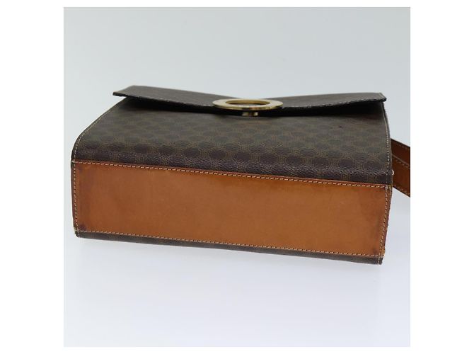 Céline CELINE Borsa a tracolla in tela macadam PVC marrone Auth 72346 - vista 10