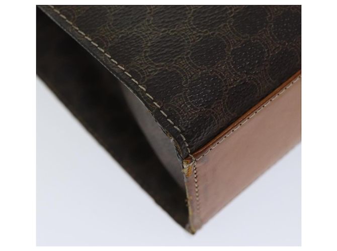 Céline CELINE Borsa a tracolla in tela macadam PVC marrone Auth 72346 - vista 14