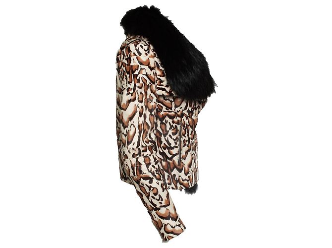 Autre Marque Diane von Furstenberg, abrigo de piel de potro Castaño Negro - vista 4