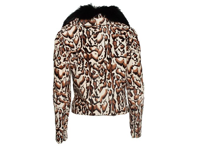 Autre Marque Diane von Furstenberg, abrigo de piel de potro Castaño Negro - vista 5