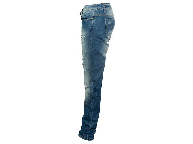 Elisabetta Franchi, jeans invecchiati in blu - vista 2