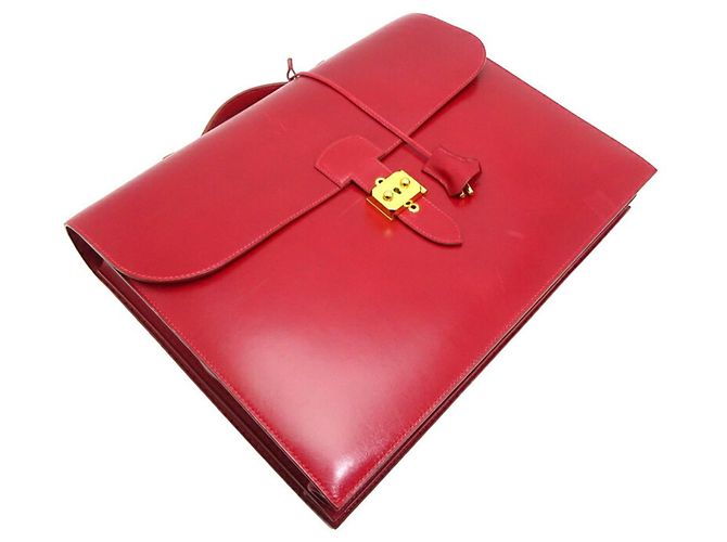 Sac à dépêches Hermès Aktentasche Rot - Ansicht 3