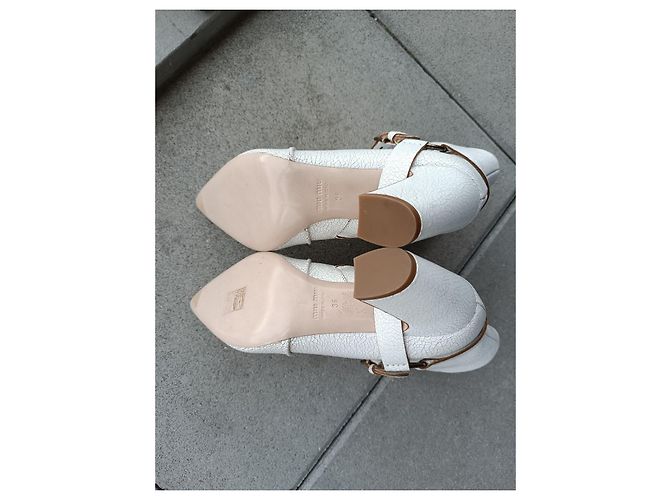 Botines Miu Miu de cuero blanco Talla 36 - vista 14