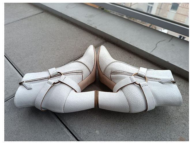 Botines Miu Miu de cuero blanco Talla 36 - vista 7