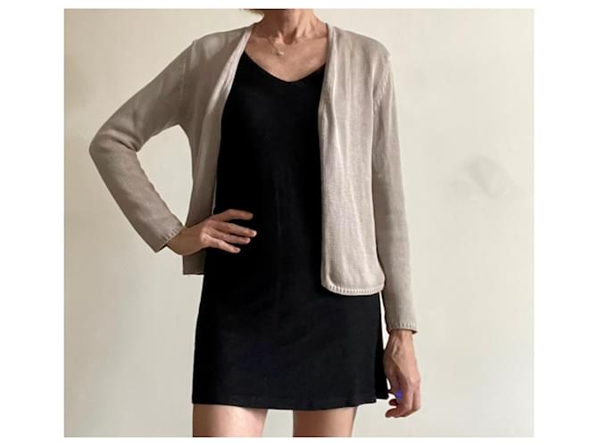 Seidenstrickjacke in Grau T.S oder 36-38 von Adolfo Dominguez. Beige - Ansicht 7