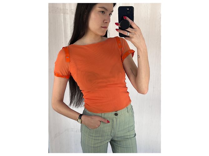 Autre Marque Top de malla naranja de doble capa Extyn - vista 2