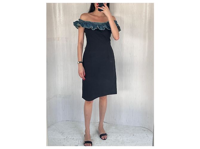 Vestido Moschino de algodón y denim - vista 2
