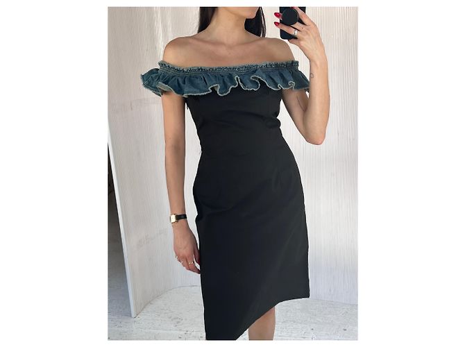 Vestido Moschino de algodón y denim - vista 3