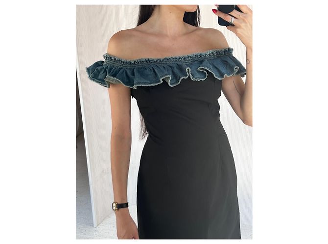 Vestido Moschino de algodón y denim - vista 4
