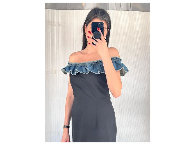 Vestido Moschino de algodón y denim - vista 7
