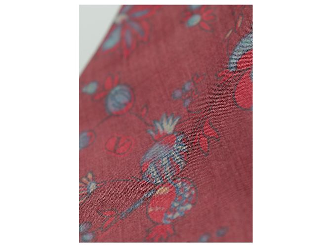 Valentino Garavani Corbata granate con diseños de pájaros Roja - vista 2