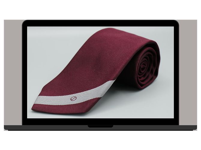 Corbata Alfred Dunhill de seda granate Roja - vista 3
