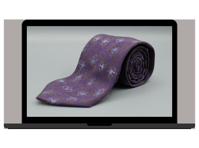 Valentino Garavani Corbata Morada con Design Porpora - vista 3