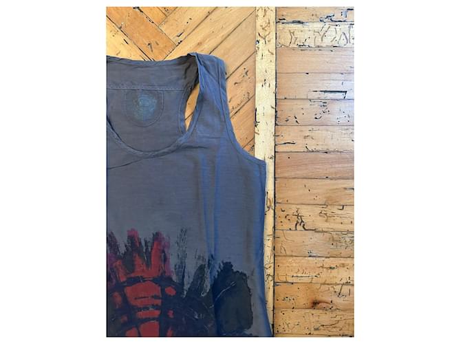 Marithé et François Girbaud Camiseta sin mangas marrón de Marithè Francois Girbaud Castaño Negro Roja - vista 2