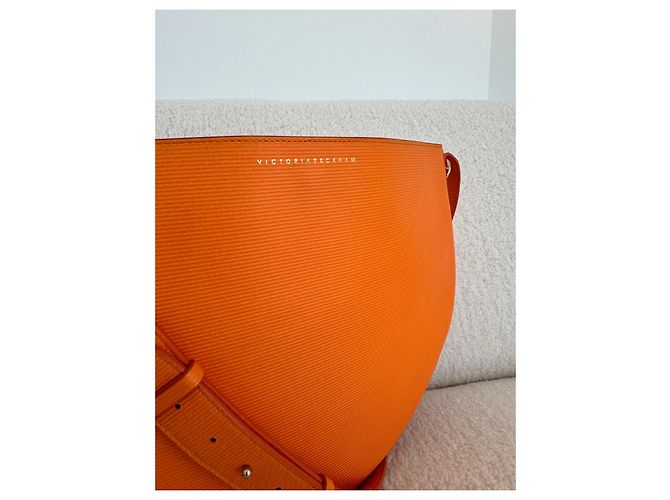 Borsa a mezzaluna di Victoria Beckham Arancione - vista 12