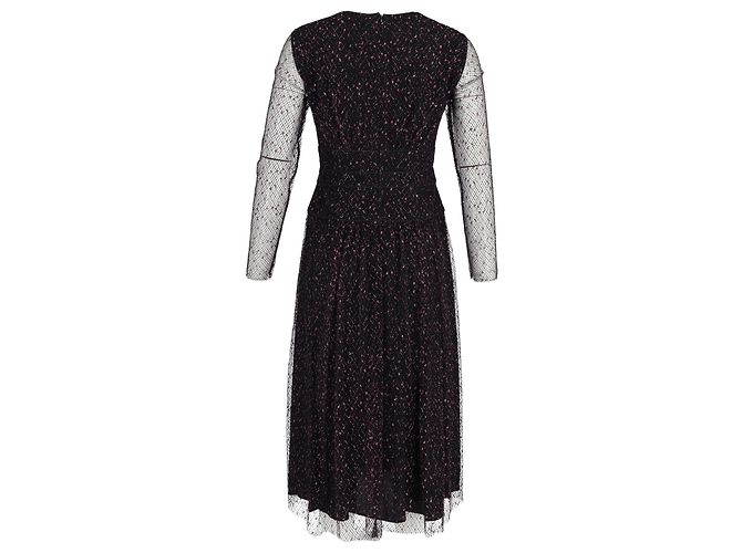 Escada Midikleid mit transparenten Ärmeln aus schwarzem Polyester - Ansicht 3