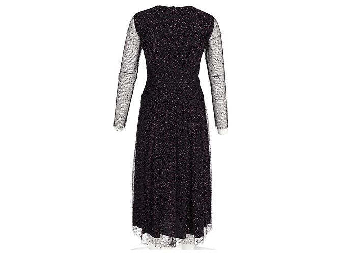 Escada Midikleid mit transparenten Ärmeln aus schwarzem Polyester - Ansicht 6