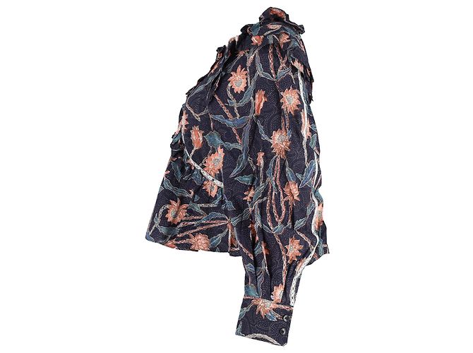 Blusa con cuello redondo de Isabel Marant en algodón con estampado floral Impresión de pitón - vista 2