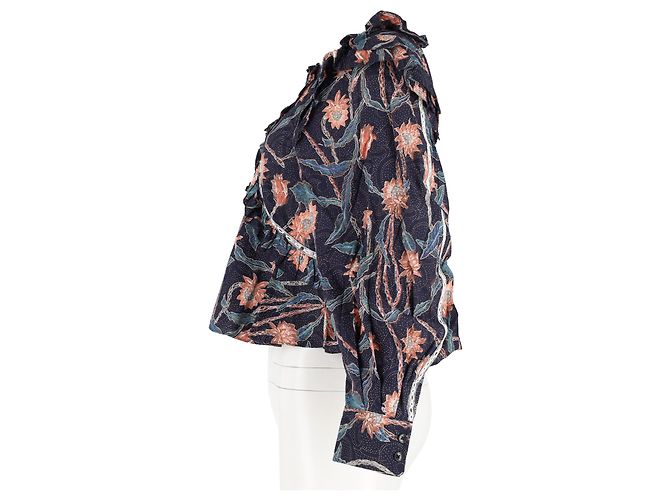 Blusa con cuello redondo de Isabel Marant en algodón con estampado floral Impresión de pitón - vista 5