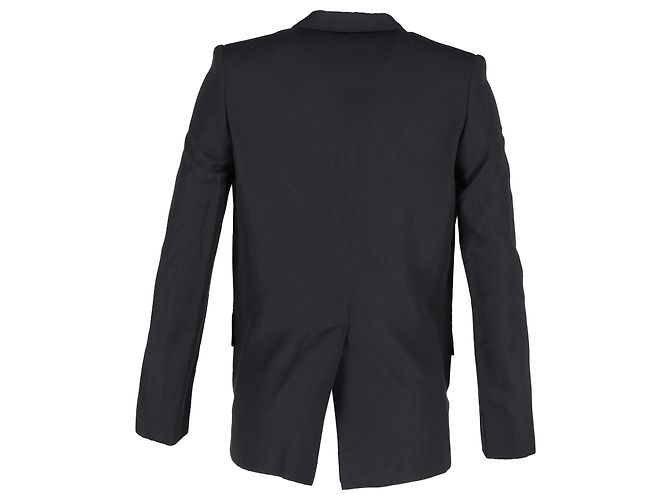 Stella Mc Cartney Blazer Stella McCartney con finiture a contrasto in lana nera - vista 3
