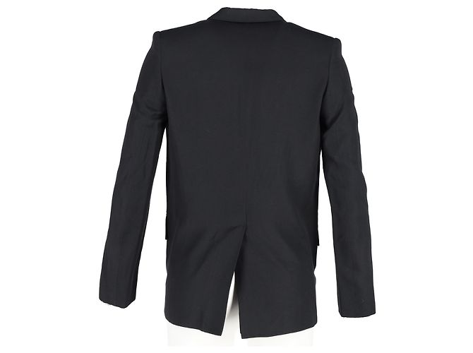Stella Mc Cartney Blazer Stella McCartney con finiture a contrasto in lana nera - vista 6