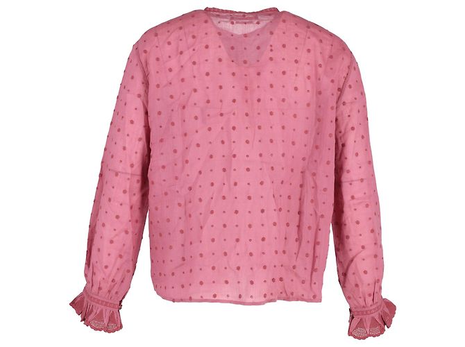 Isabel Marant Polka Dot Bluse aus rosa Baumwolle Pink - Ansicht 3
