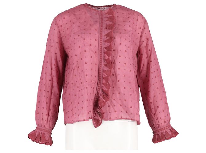 Isabel Marant Polka Dot Bluse aus rosa Baumwolle Pink - Ansicht 4