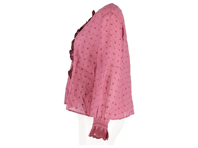 Isabel Marant Polka Dot Bluse aus rosa Baumwolle Pink - Ansicht 5