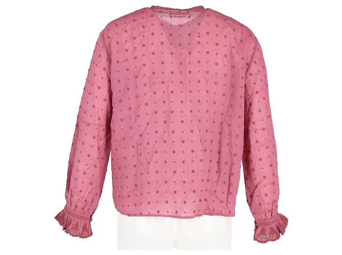 Isabel Marant Polka Dot Bluse aus rosa Baumwolle Pink - Ansicht 6