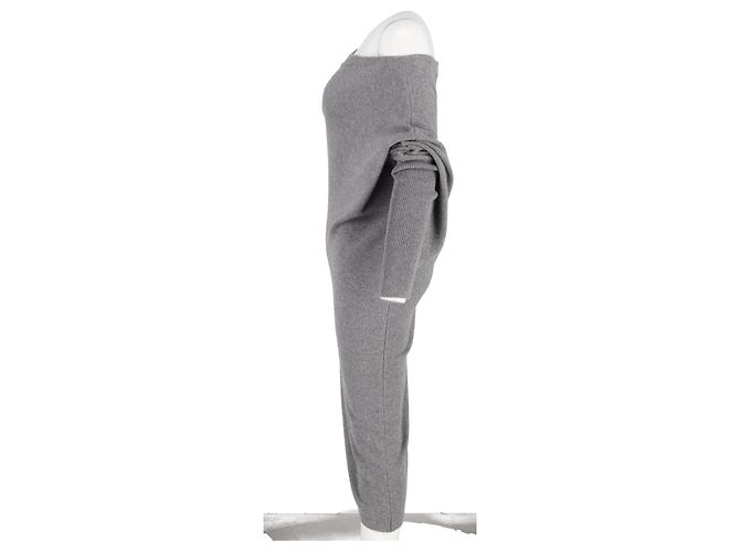 Abito con spalle scoperte Tom Ford in cashmere grigio - vista 5