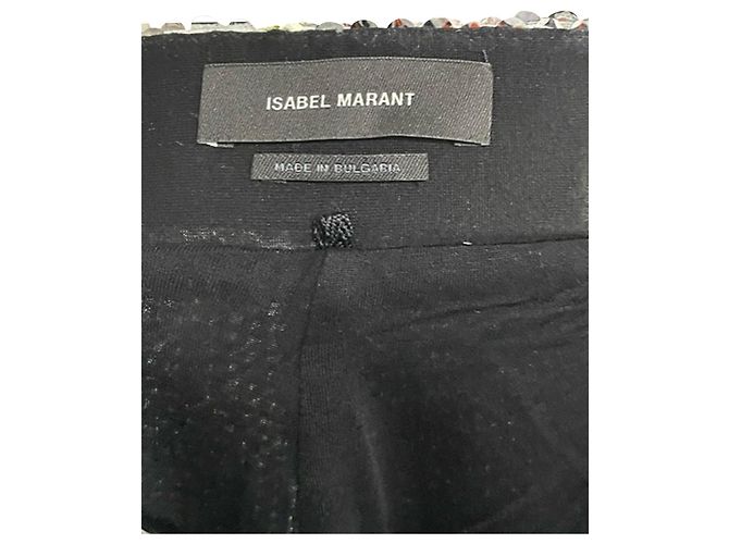 Isabel Marant Odizo Paillettenhose aus silbernem Polyester Metallisch - Ansicht 3