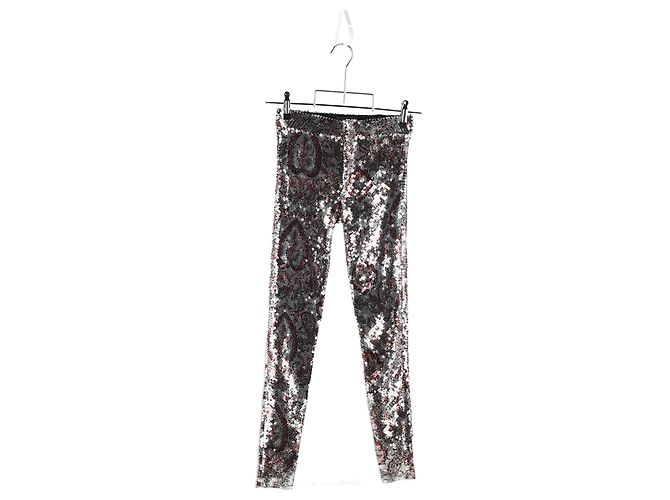 Isabel Marant Odizo Paillettenhose aus silbernem Polyester Metallisch - Ansicht 4