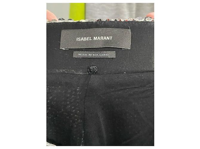 Isabel Marant Odizo Paillettenhose aus silbernem Polyester Metallisch - Ansicht 6