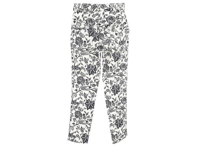 Jeans cropped con stampa floreale Isabel Marant Lorrick in cotone bianco - vista 2