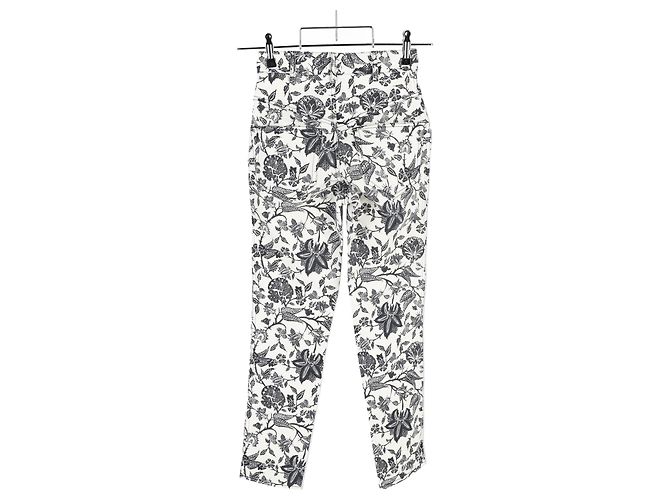 Jeans cropped con stampa floreale Isabel Marant Lorrick in cotone bianco - vista 5