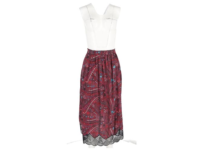 Gonna Zadig & Voltaire Joslin Psyche in viscosa rossa - vista 2