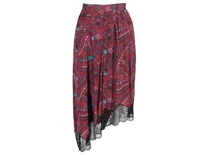 Gonna Zadig & Voltaire Joslin Psyche in viscosa rossa - vista 5