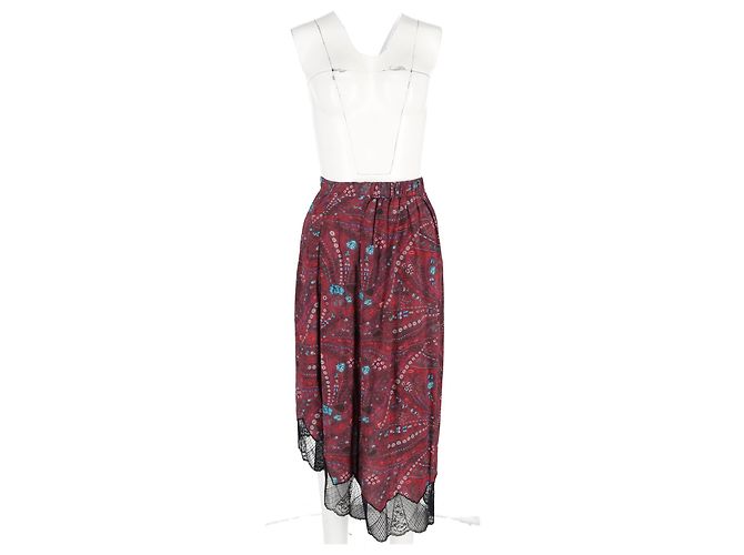 Gonna Zadig & Voltaire Joslin Psyche in viscosa rossa - vista 7