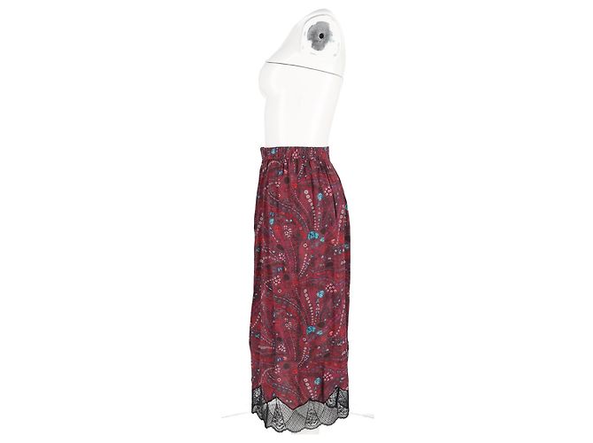 Gonna Zadig & Voltaire Joslin Psyche in viscosa rossa - vista 8