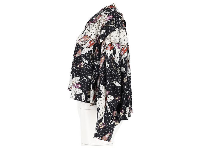 Camicetta Ricky In Crepe De Chine Stampata Con Volant Di Isabel Marant In Seta Multicolor Stampa python - vista 5