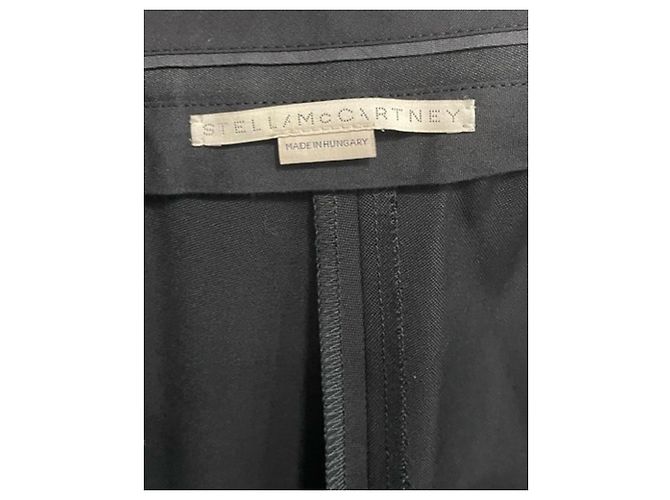 Stella Mc Cartney Pantalones con flecos de lana negra de Stella McCartney Negro - vista 3