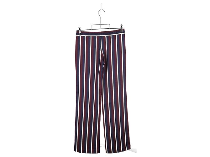 Pantaloni a gamba larga Joseph a righe in seta multicolor Stampa python - vista 5